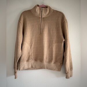 Mate the Label Organic Fleece Half-Zip Sweatshirt size small